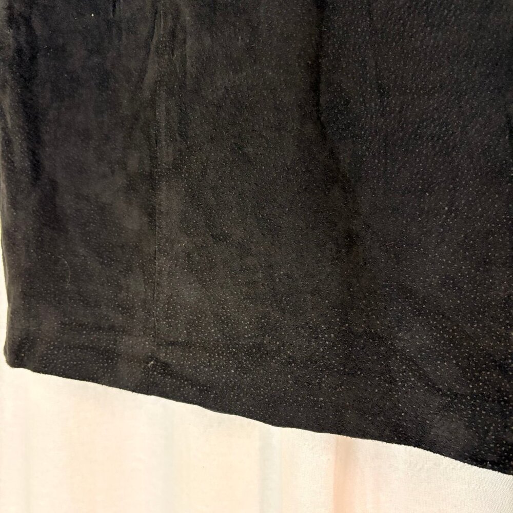 Vintage Express Black Genuine Suede Mini Skirt (1/2) - Picture 3 of 5